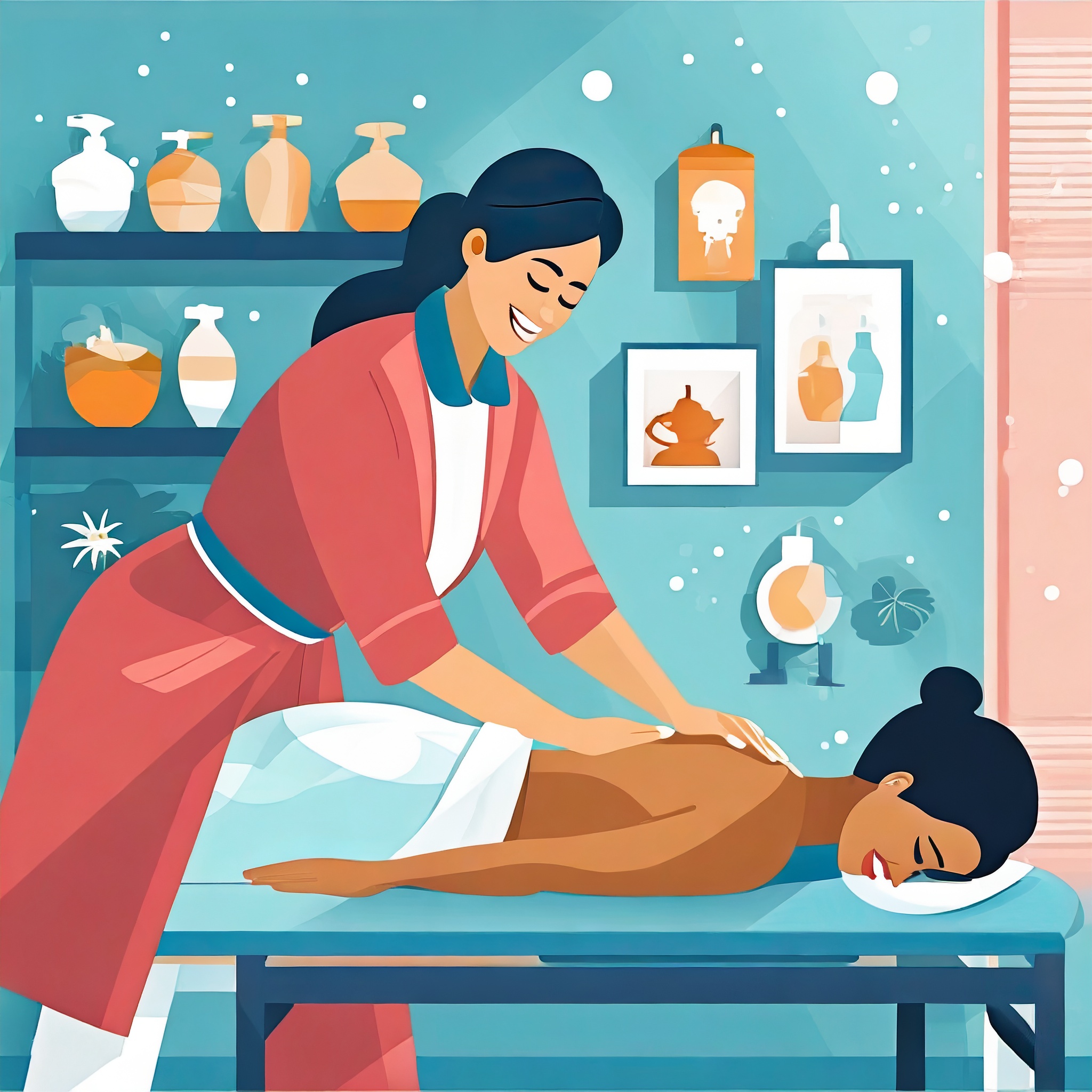 Illustration einer klassischen Massage